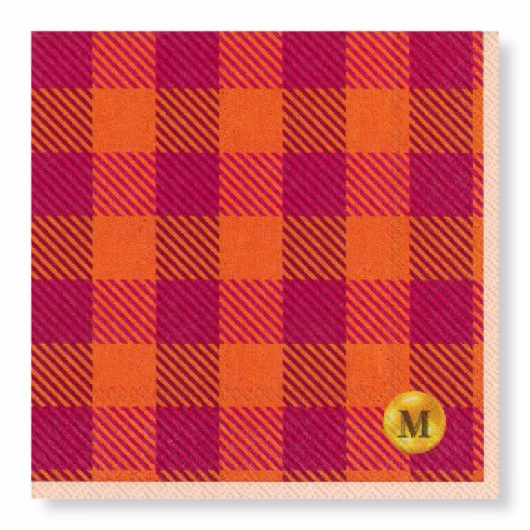 Manor Road Candy Gingham Cocktail Napkins