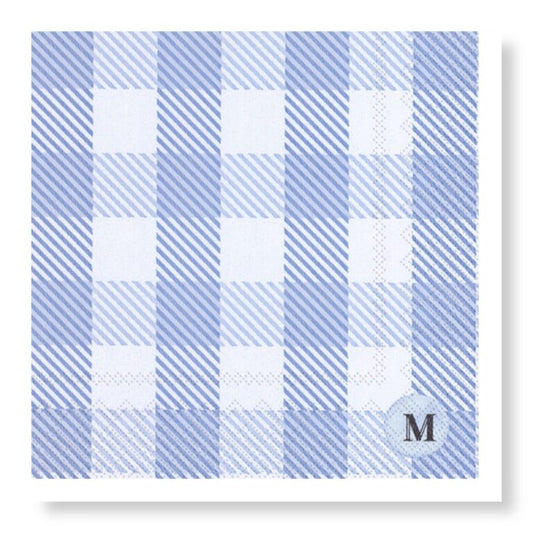 Manor Road Candy Gingham Lilac Cocktail Napkins
