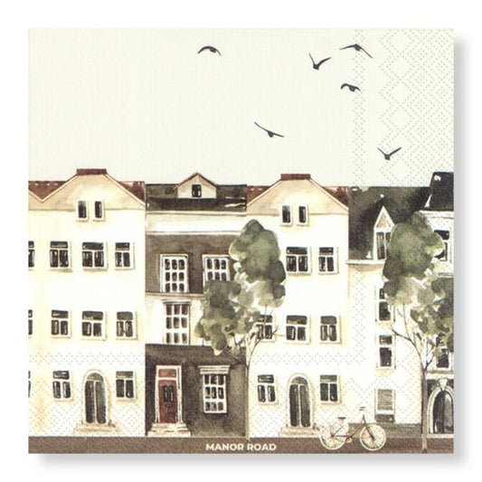 Manor Road City Life Luncheon Napkins