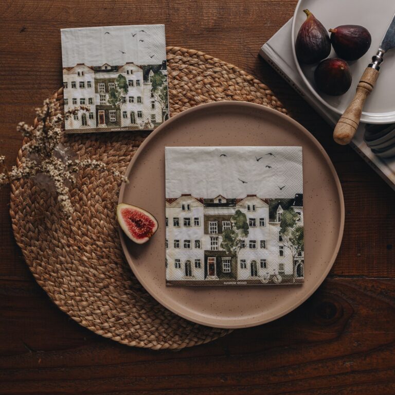 Manor Road City Life Luncheon Napkins
