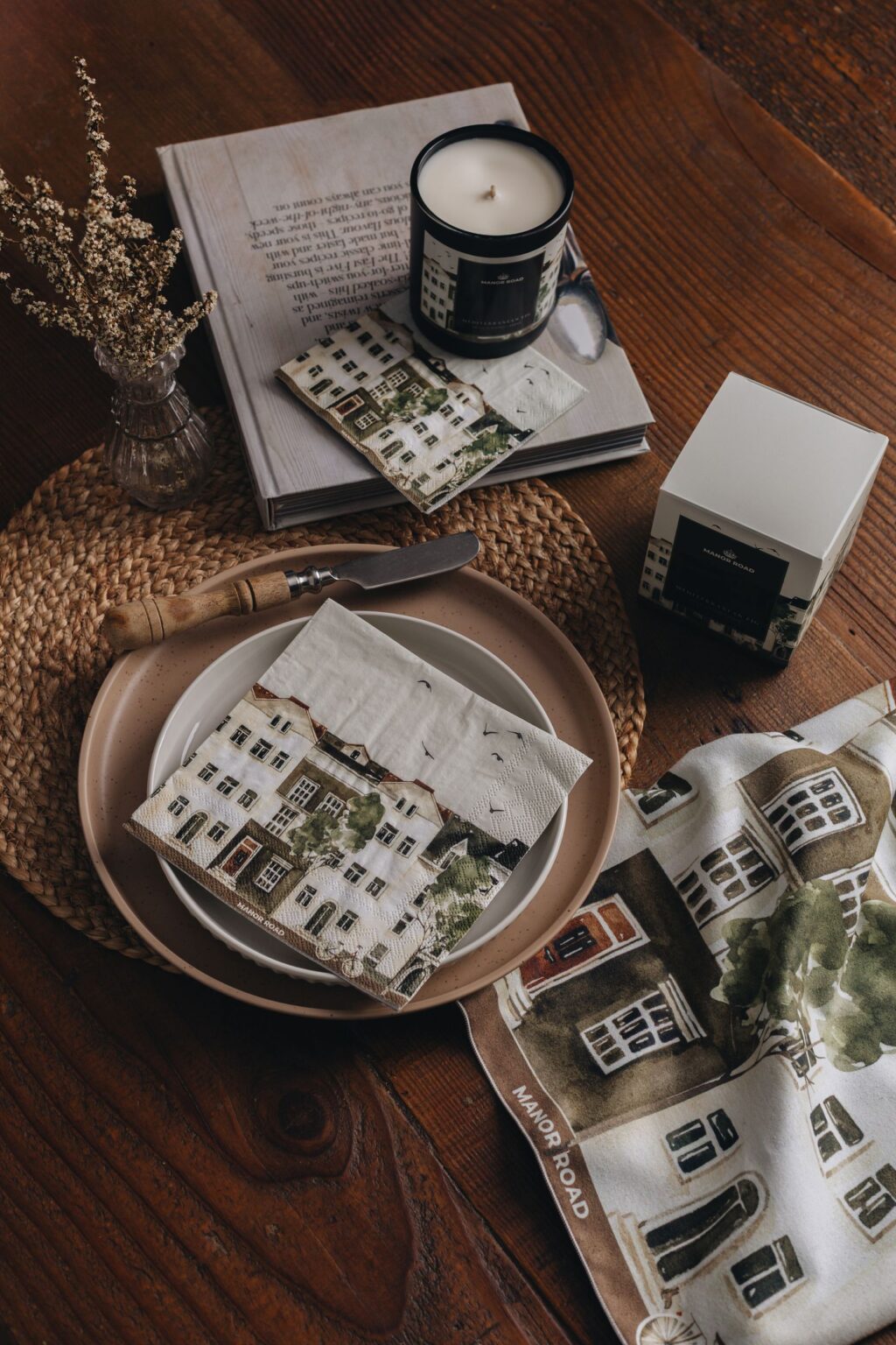 Manor Road City Life Luncheon Napkins