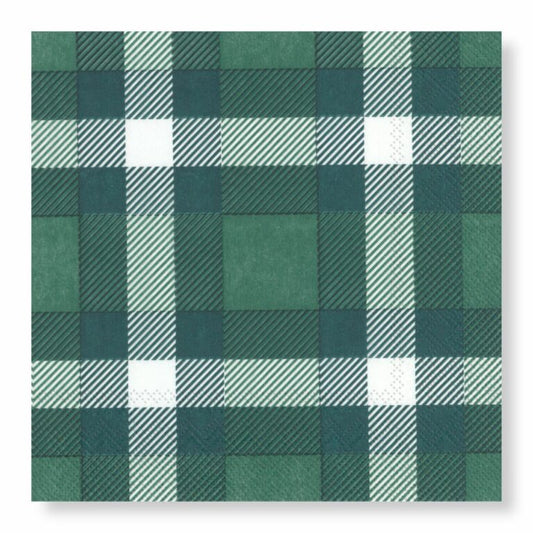 Manor Road Classic Plaid Green Dinner Napkins