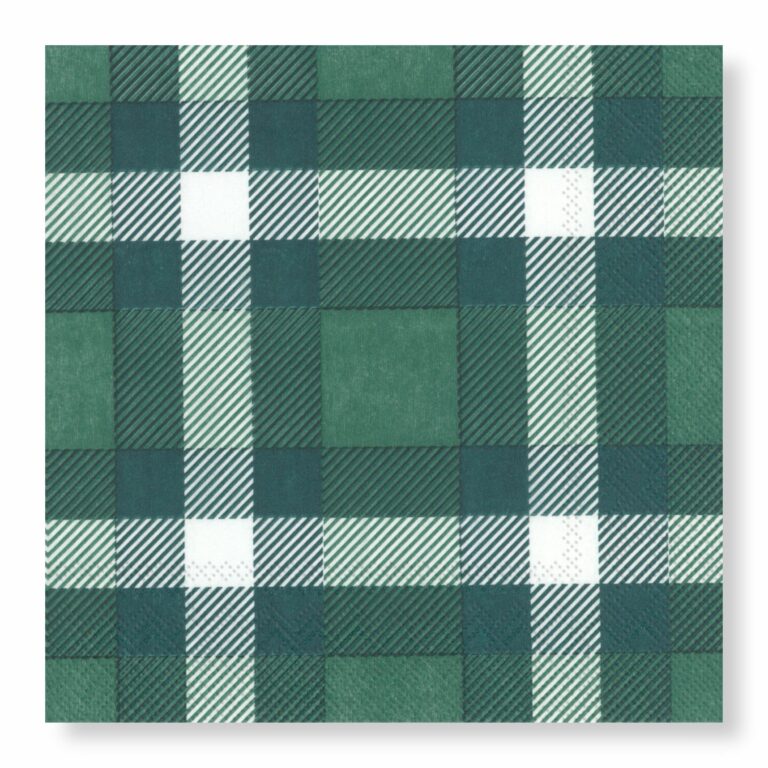 Manor Road Classic Plaid Green Dinner Napkins