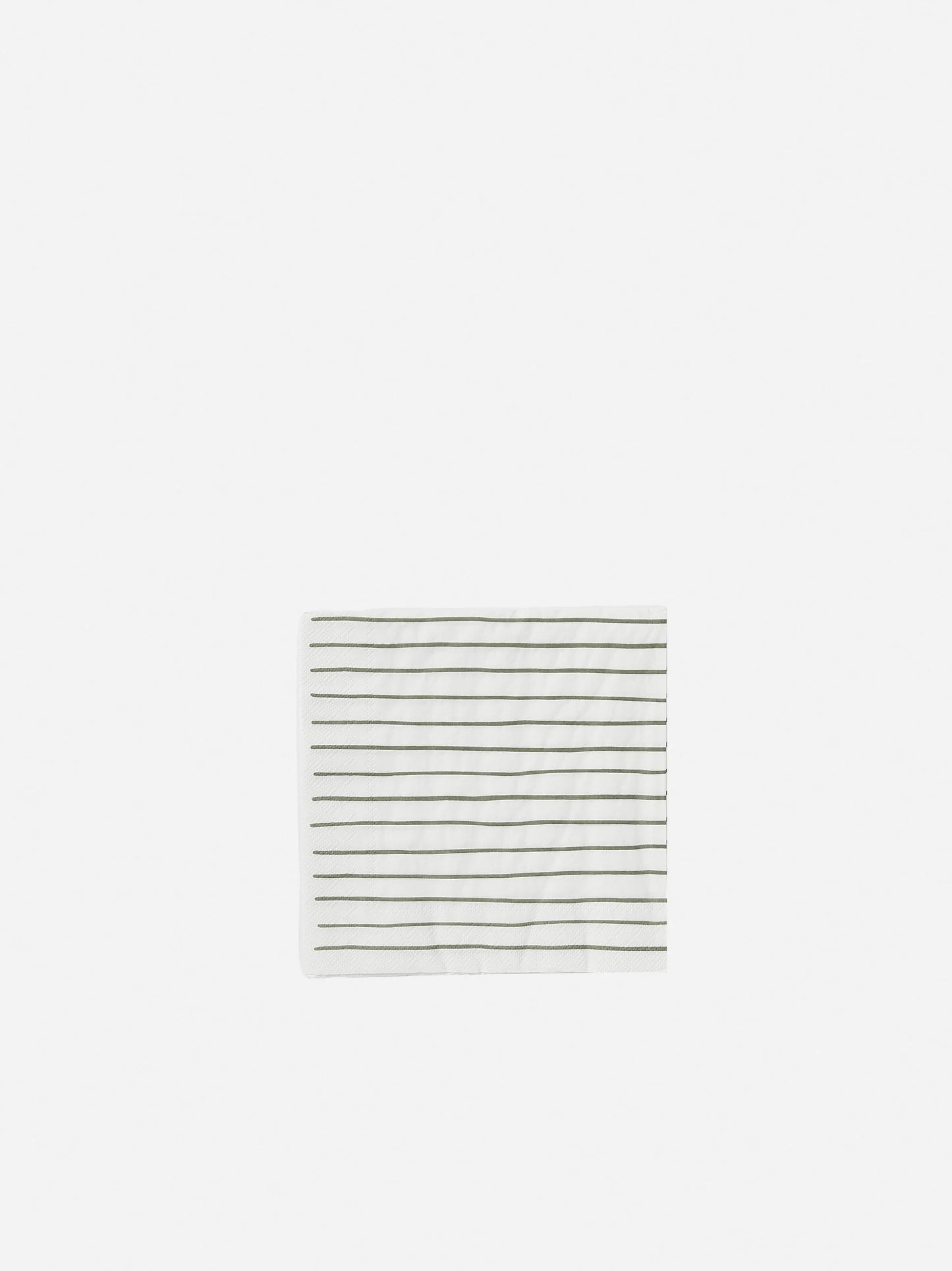 Citta Stripe White Olive Dinner Napkins