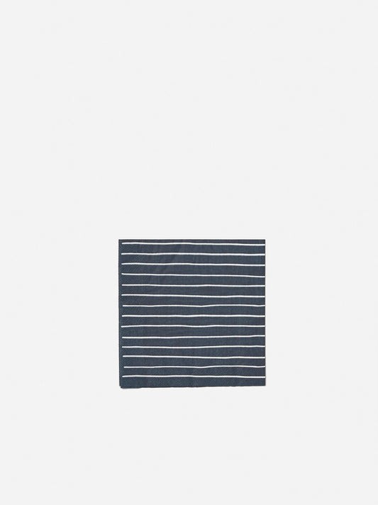 Citta Stripe Navy White Dinner Napkins