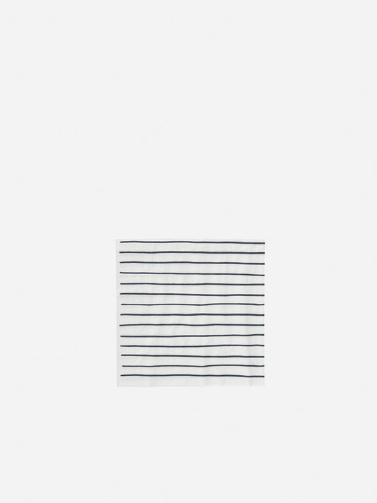 Citta Stripe White Navy Dinner Napkins