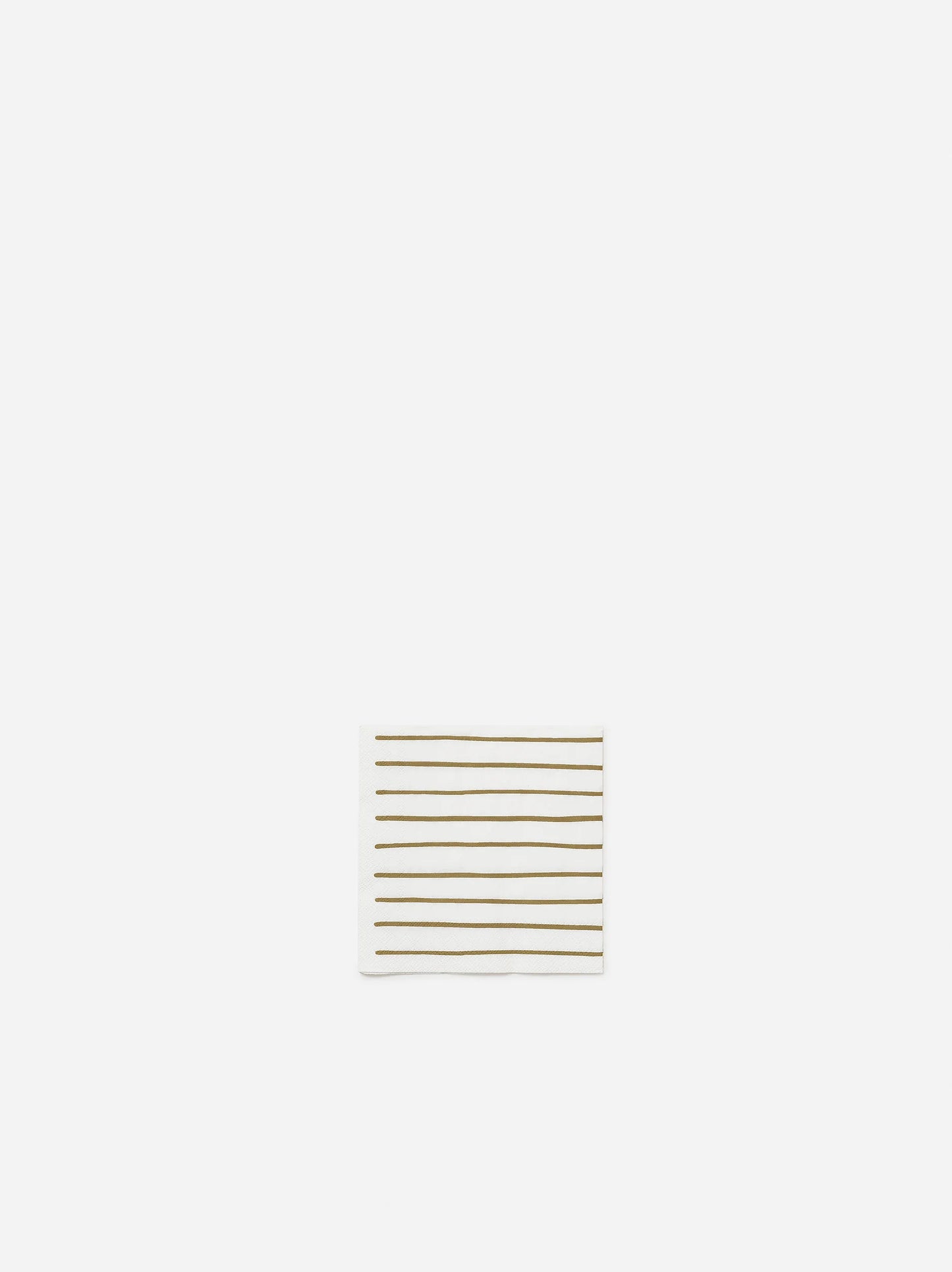 Citta Stripe White Mustard Cocktail Napkins