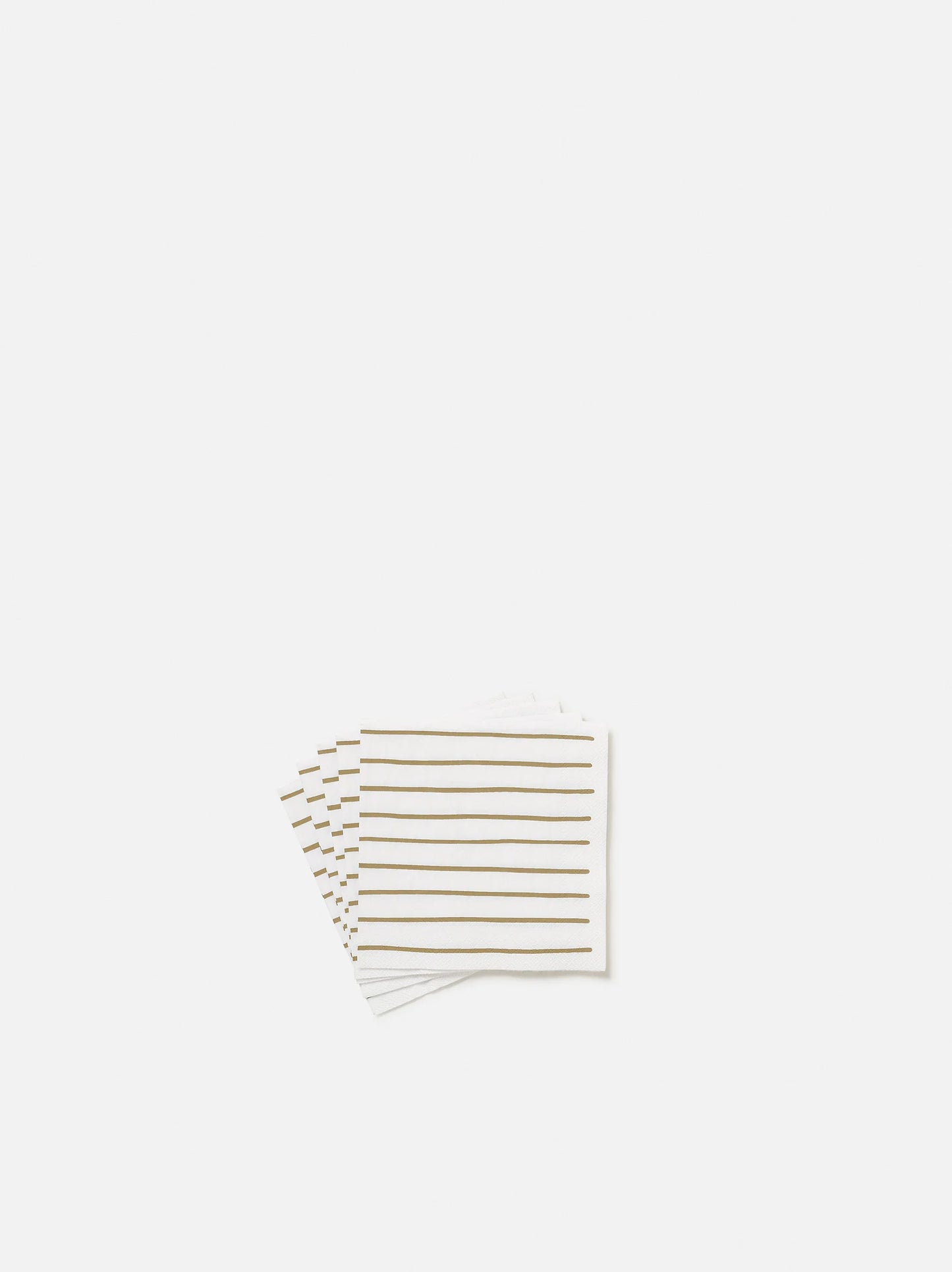 Citta Stripe White Mustard Cocktail Napkins