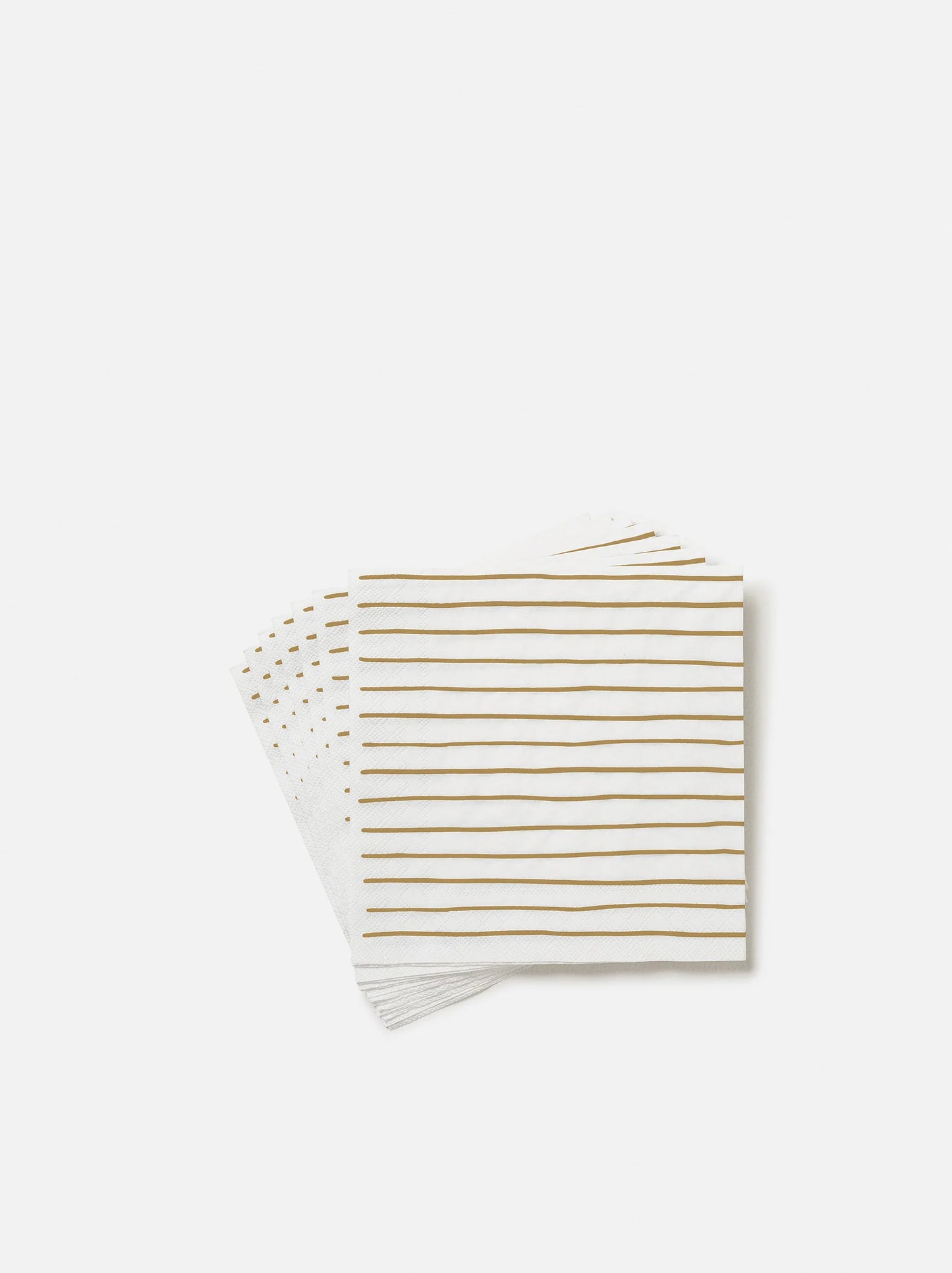 Citta Stripe White Mustard Dinner Napkins