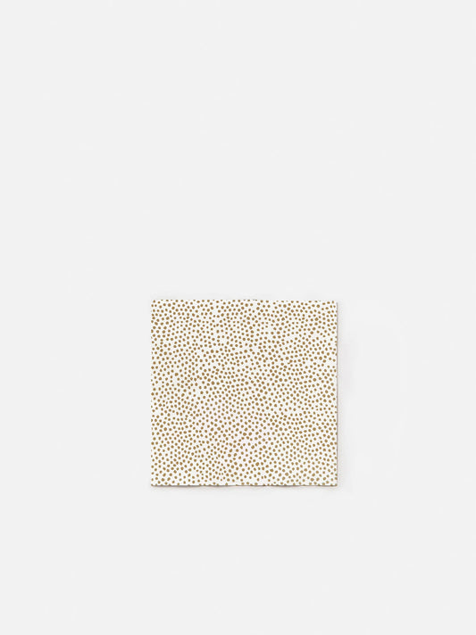 Citta Pois White Mustard Dinner Napkins