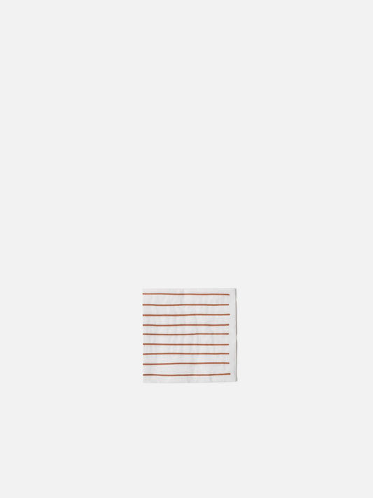 Citta Stripe White Brick Cocktail Napkins