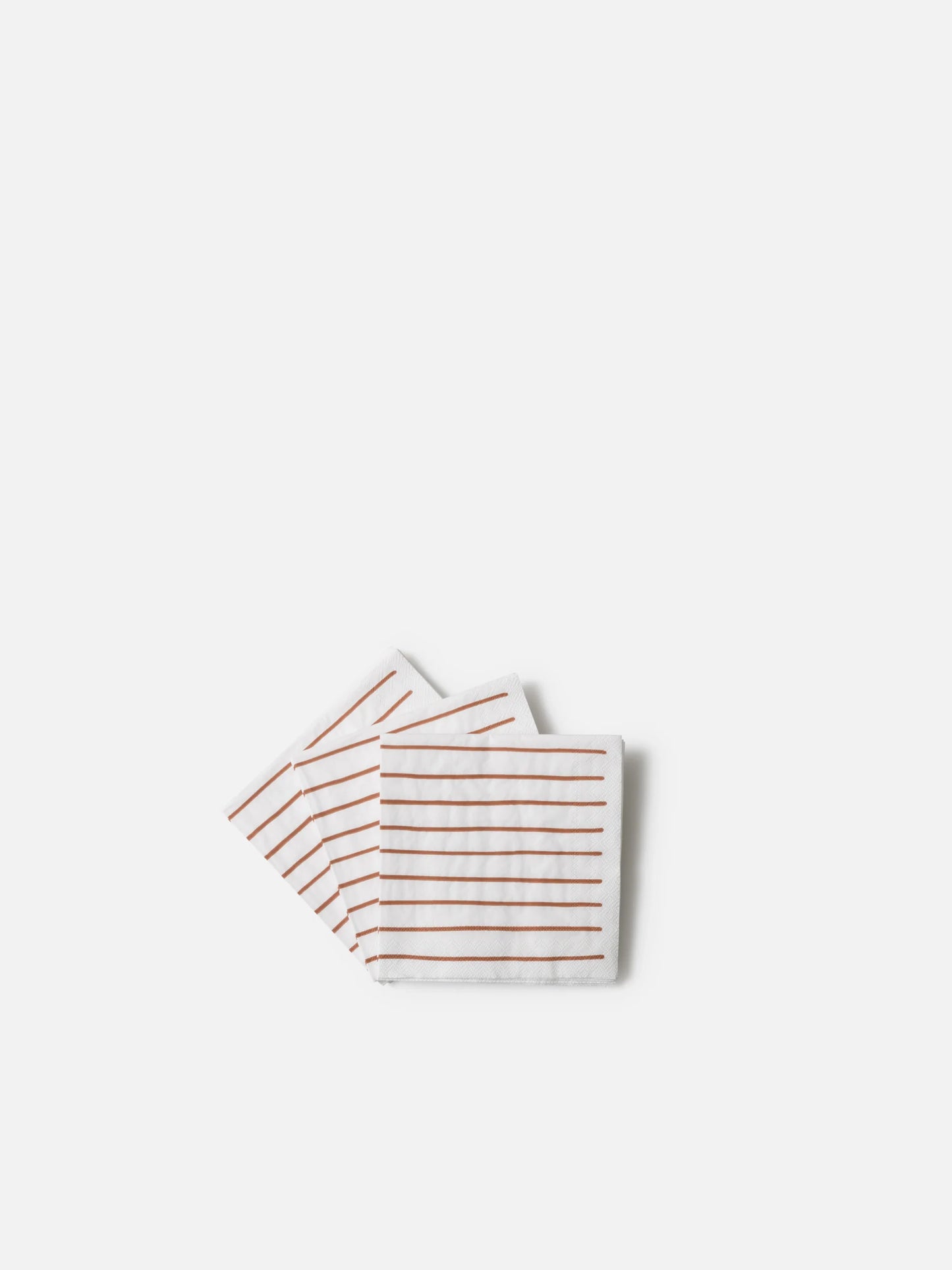 Citta Stripe White Brick Cocktail Napkins