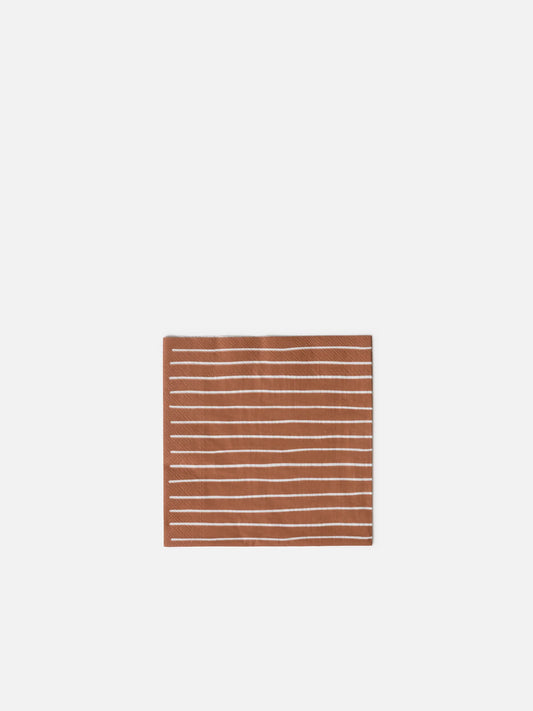 Citta Stripe Brick White Dinner Napkins