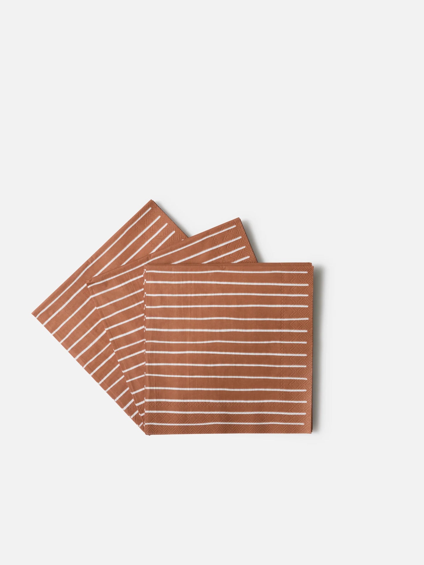 Citta Stripe Brick White Dinner Napkins