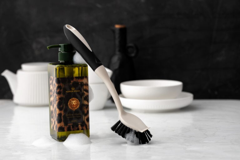 Manor Road Black & Pebble Dish Brush