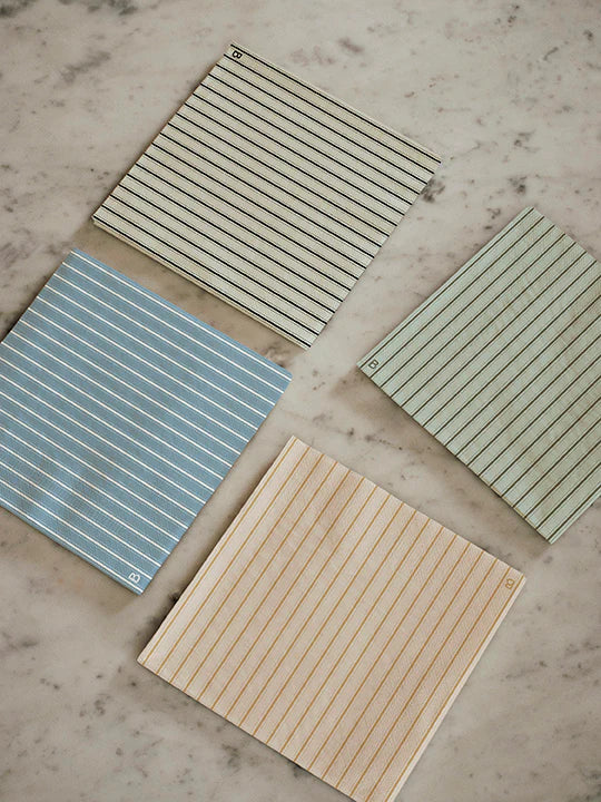 Broste Copenhagen Dolly Light Blue White Luncheon Napkins