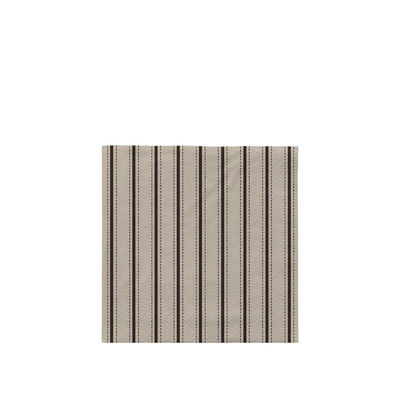 Broste Copenhagen Dolly Black Off-White Luncheon Napkins