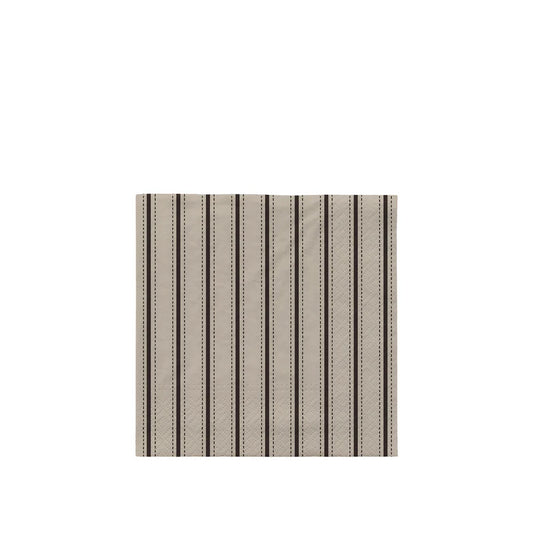 Broste Copenhagen Dolly Black Off-White Luncheon Napkins