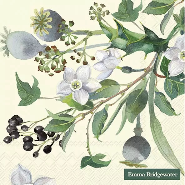 Emma Bridgewater Winter Flowers Cream Luncheon Napkins