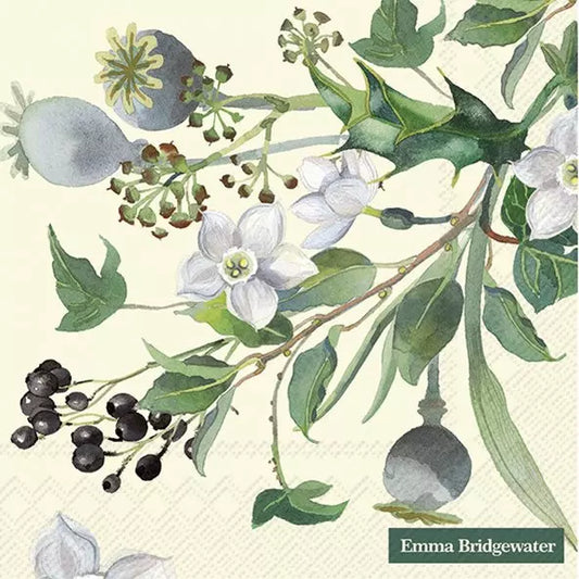 Emma Bridgewater Winter Flowers Cream Luncheon Napkins