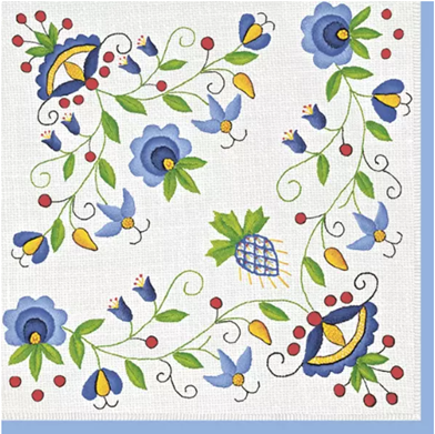 Folklore Embroidery Pucki Luncheon Napkins