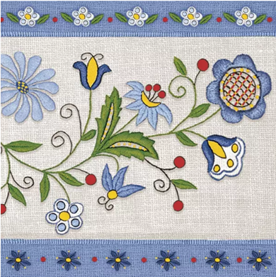 Folklore Embroidery Zukowski II Luncheon Napkins
