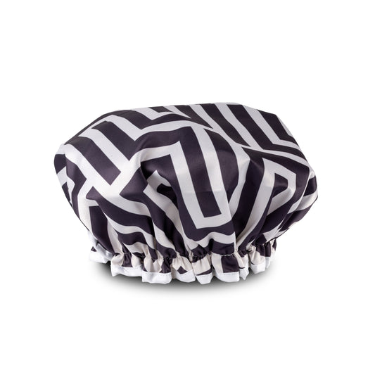Manor Road Gingko Navy Shower Cap