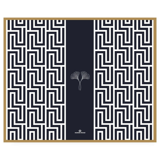 Manor Road Gingko Navy Paper Placemat Pad
