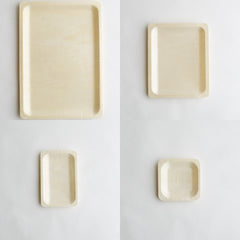 Green Bean Wooden Plate Rectangular 50pk