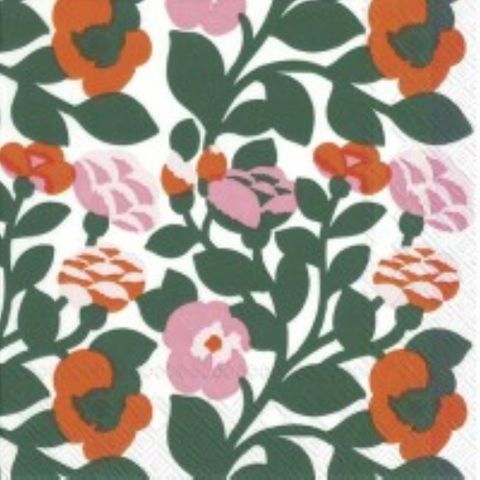 Marimekko Green Green Orange Luncheon Napkins