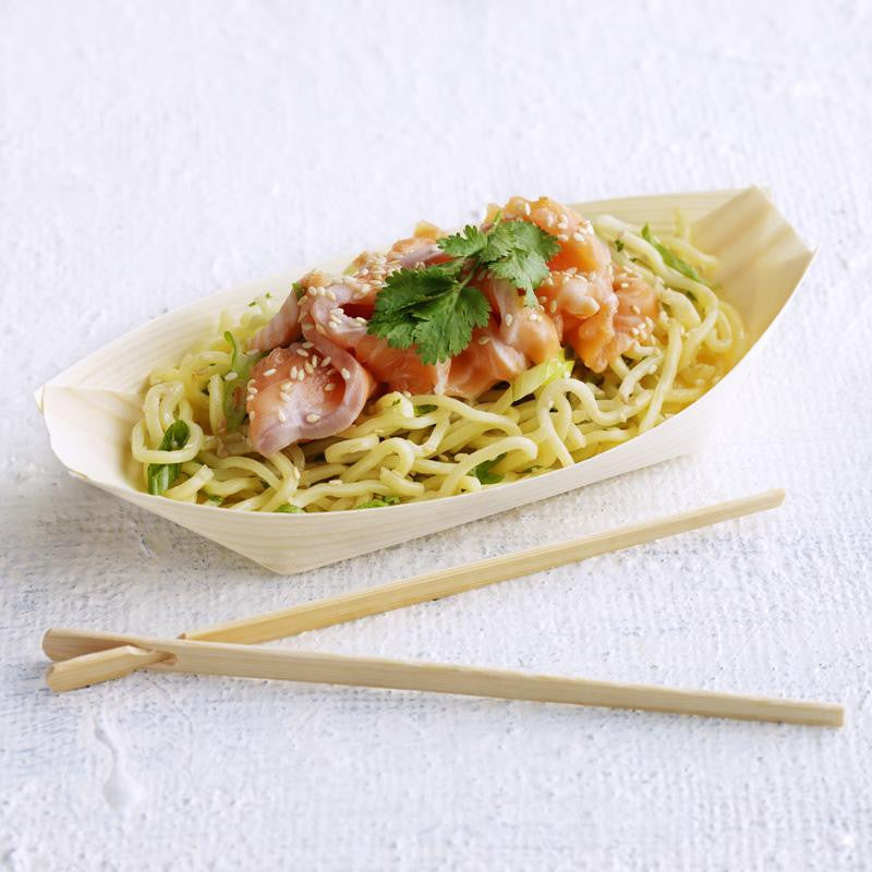 Green Bean Wooden Boat Dish Medium 25pk
