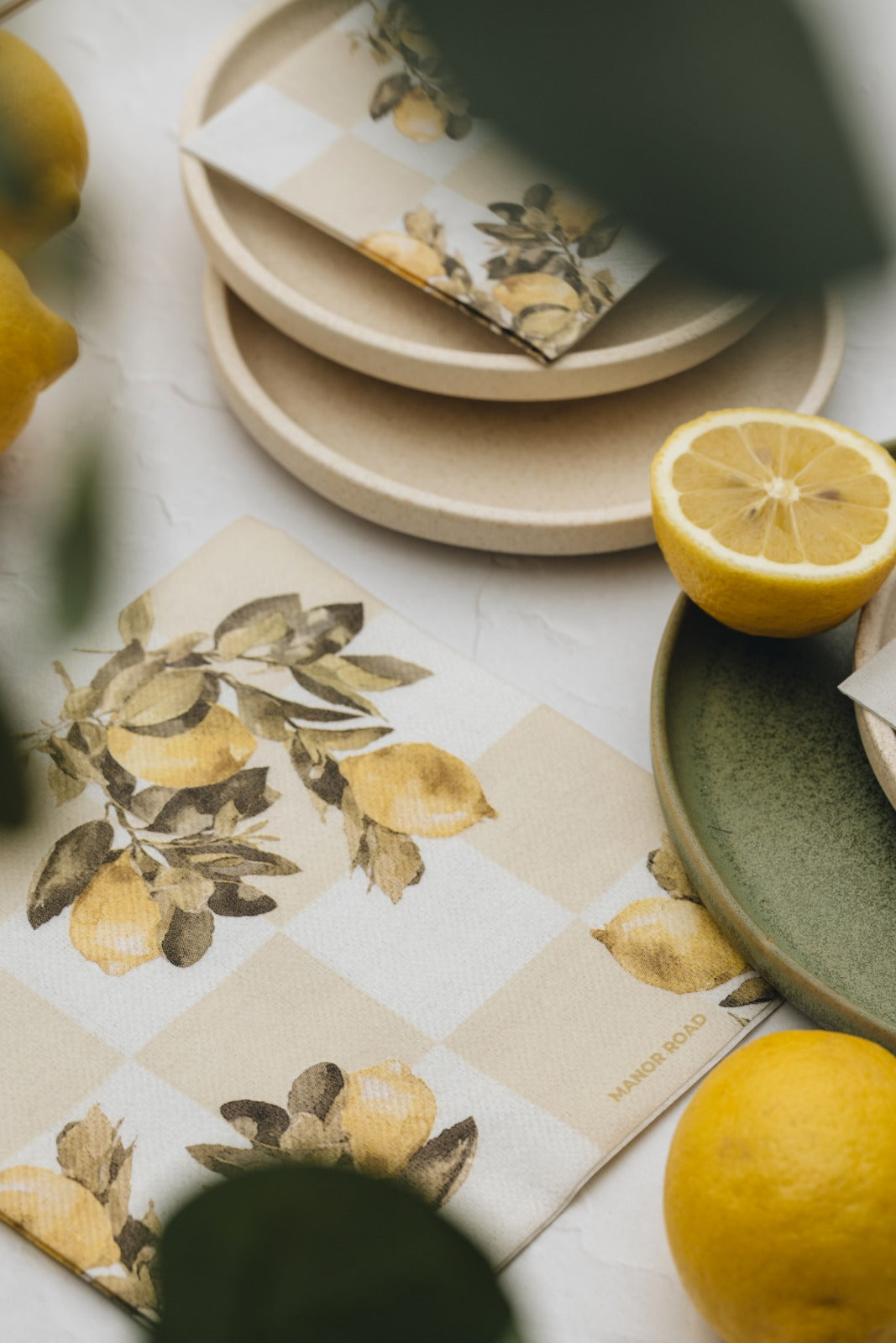 Manor Road Citrons Cocktail Napkins