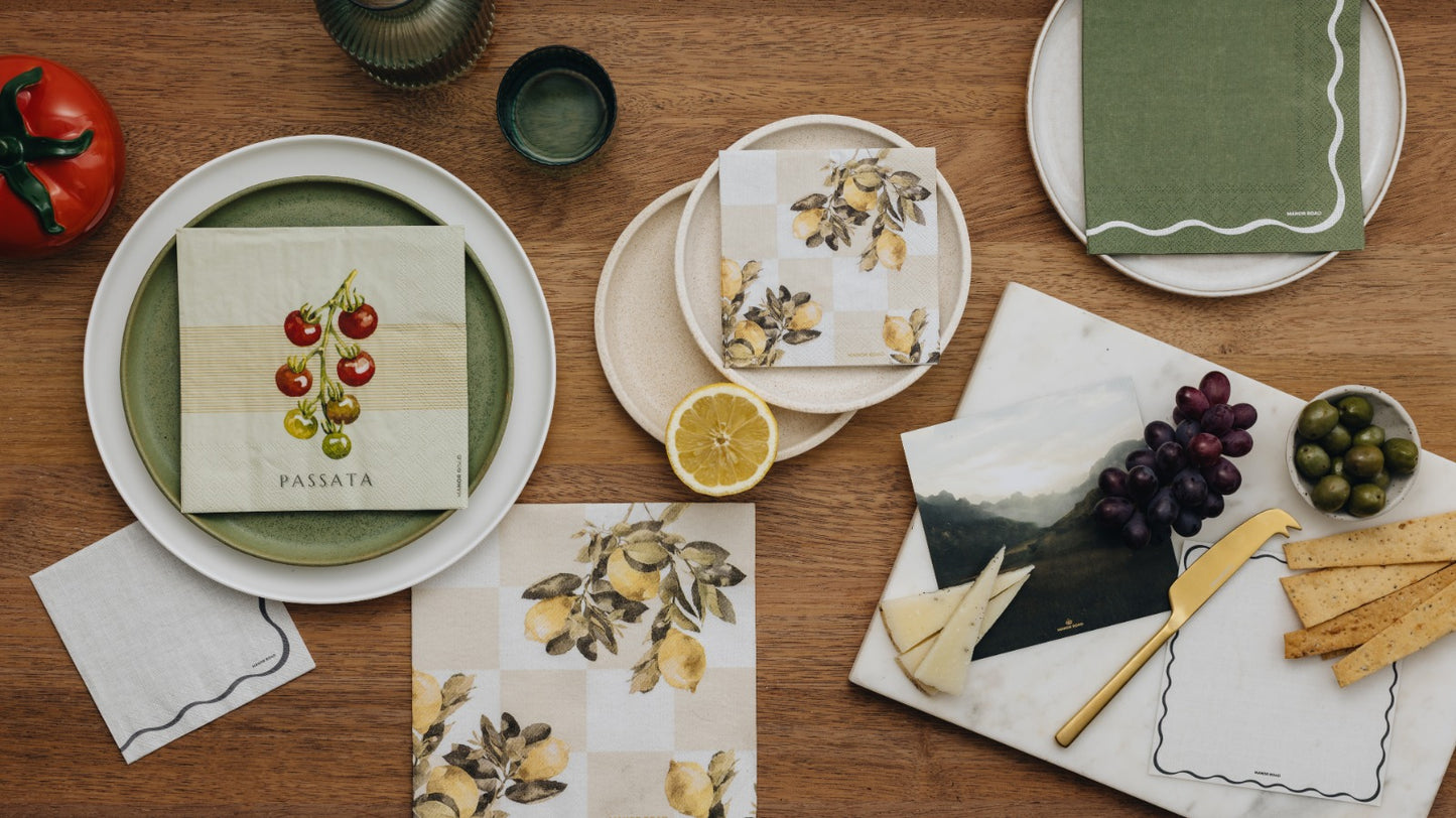 Manor Road Citrons Cocktail Napkins
