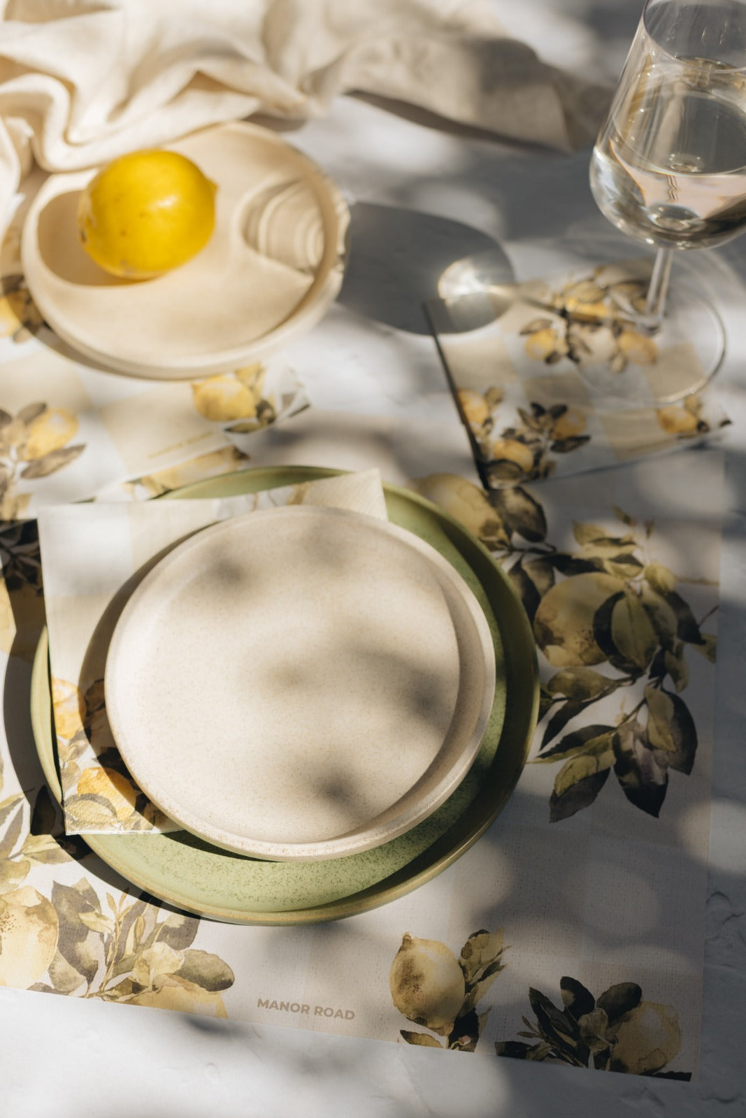 Manor Road Citrons Cocktail Napkins