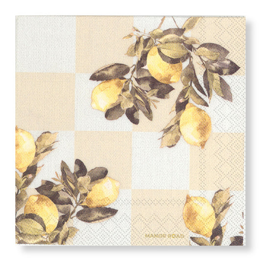 Manor Road Citrons Dinner Napkins