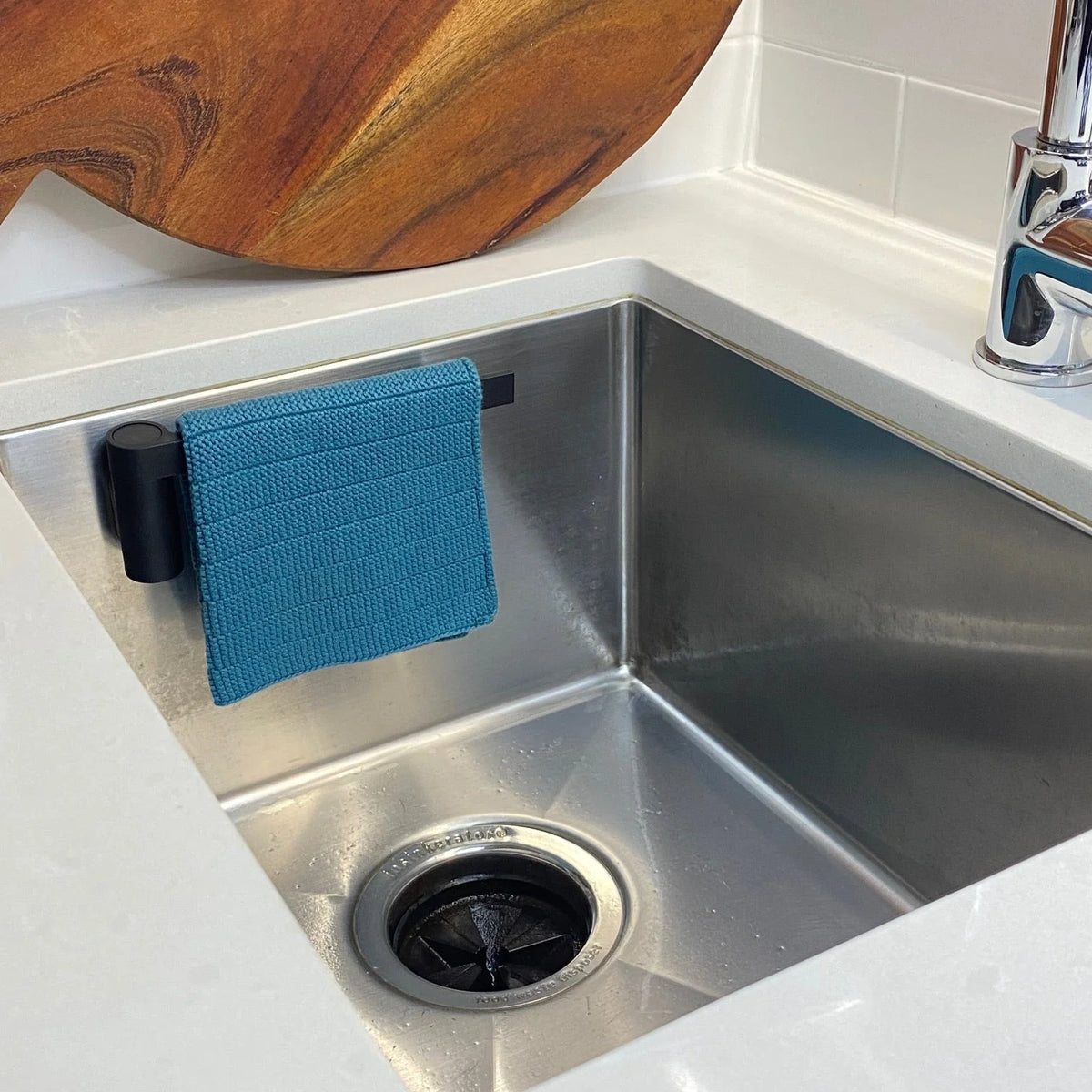 Happy Sinks Dishcloth Holder Black Biocomposite