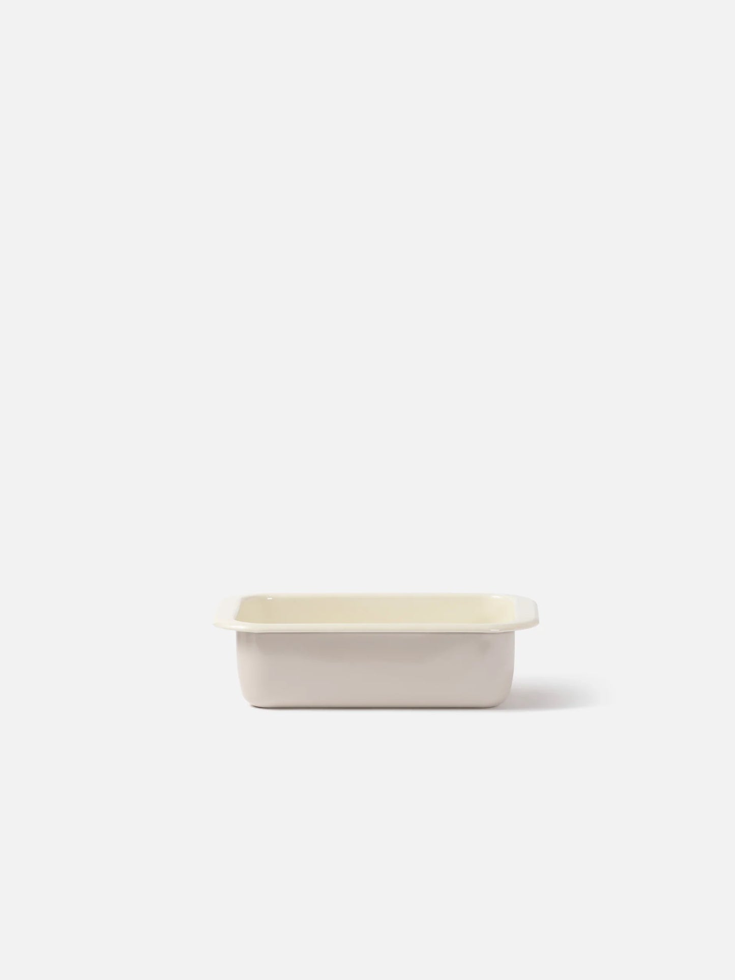 Citta Enamel Baking Tray Light Grey/Cream Small