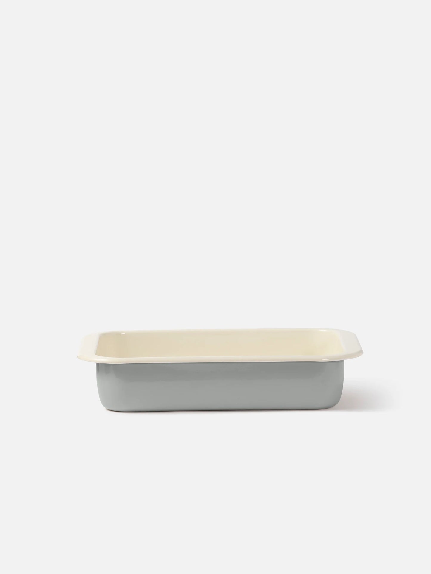 Citta Enamel Baking Tray Dark Grey/Cream Large