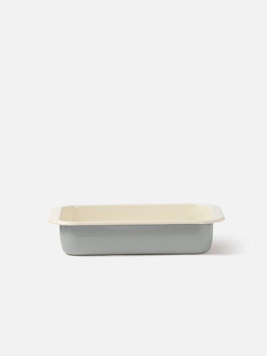 Citta Enamel Baking Tray Dark Grey/Cream Large