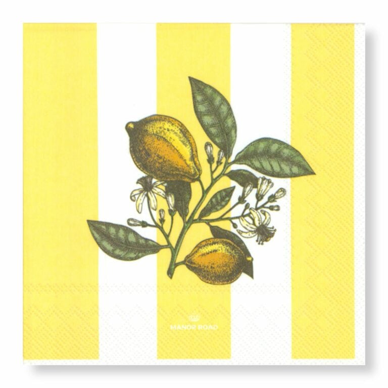 Manor Road Lemon Sorbet Luncheon Napkins