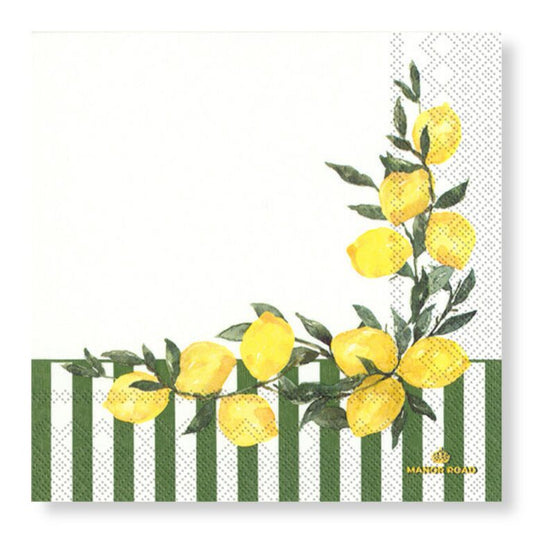Manor Road Limoncello Luncheon Napkins