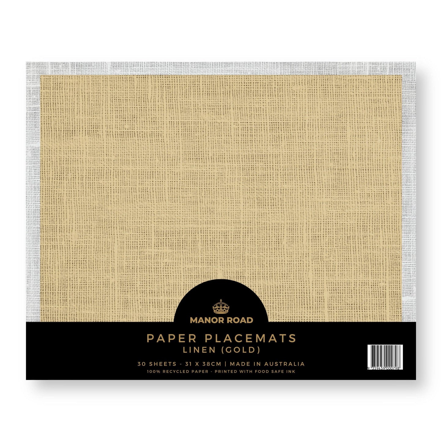 Manor Road Linen Gold Paper Placemat Pad