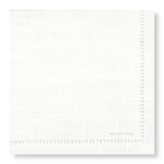 Manor Road Linen Hemstitch Natural Dinner Napkins