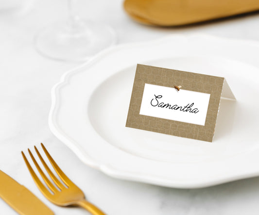 Manor Road Linen Honeycomb Placecards