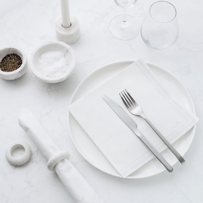 Manor Road Linen Luxe White Dinner Napkins