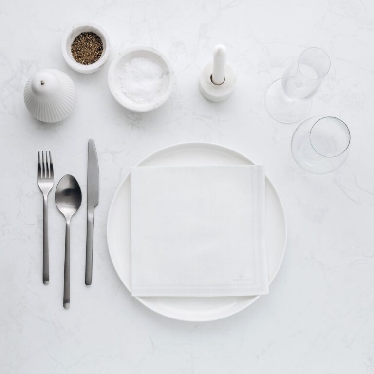 Manor Road Linen Luxe White Dinner Napkins