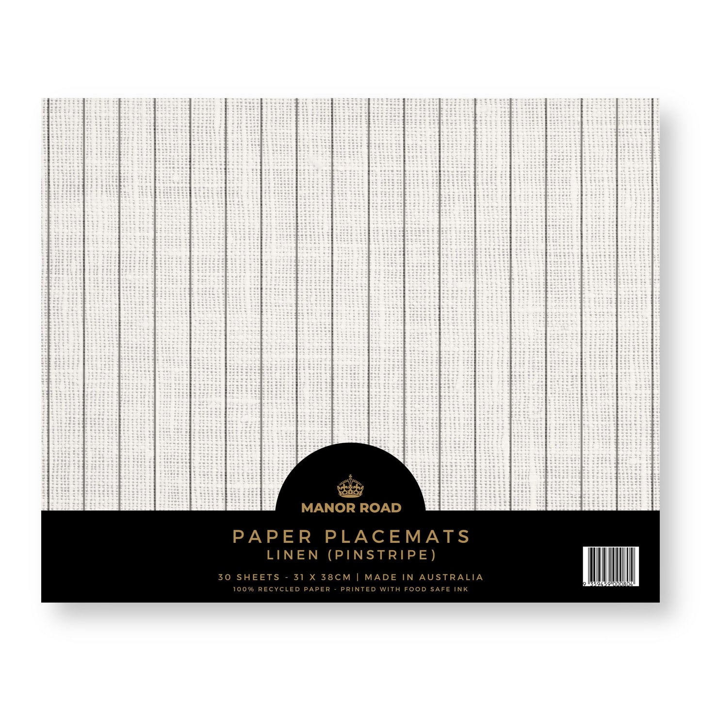Manor Road Linen Pinstripe Paper Placemat Pad