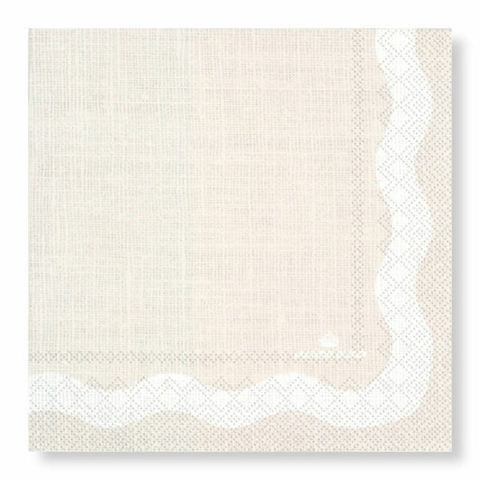 Manor Road Linen Wave Beige Luncheon Napkins