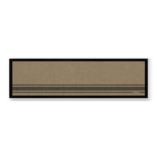 Manor Road Coffee Stripe Linen Large Bar Mat