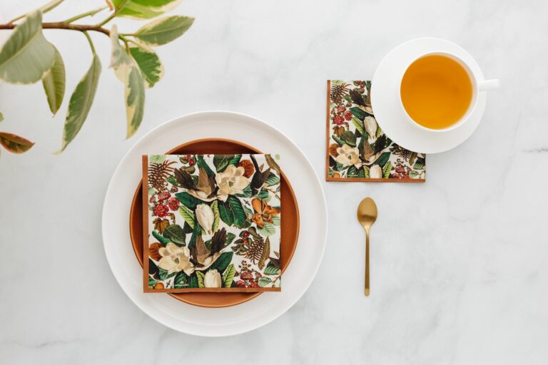 Manor Road Magnolia Blooms Luncheon Napkins